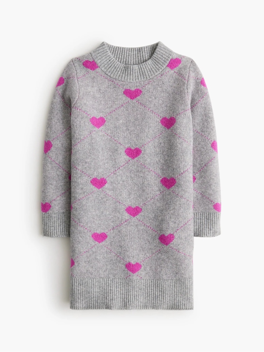 J.crew Factory Crewcuts Girls' argyle heart sweater-dress size 8 new with tags
